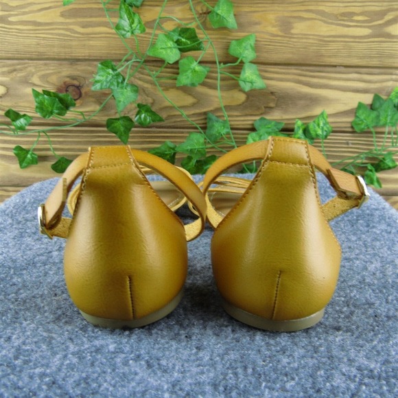 Old Navy Women Ankle Strap Sandal‎ Shoes Orange Synthetic Size 9 Medium - Picture 5 of 9